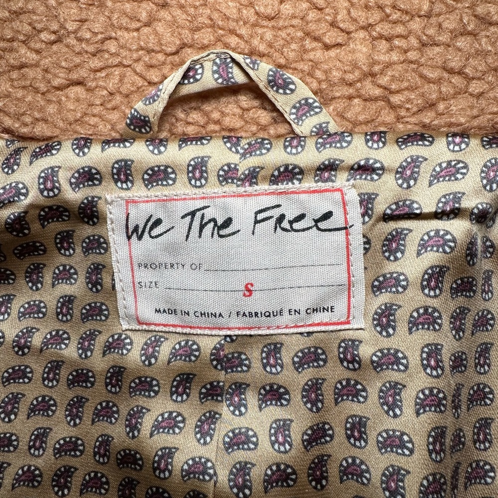 Free People, We The Free, teddy coat, caramel color. Size S - Picture 2 of 6